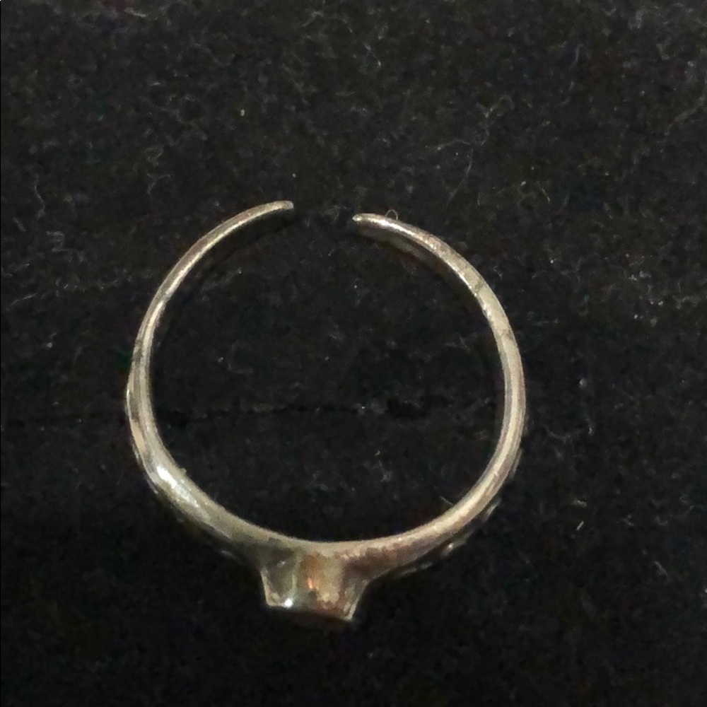 .925 Sterling Silver Solid Midi Adjustable Ring - image 2